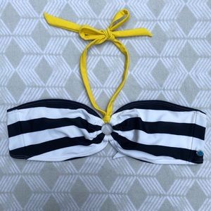 💜 3/$15 Aqua Rose nautical bandeau bikini top - Medium